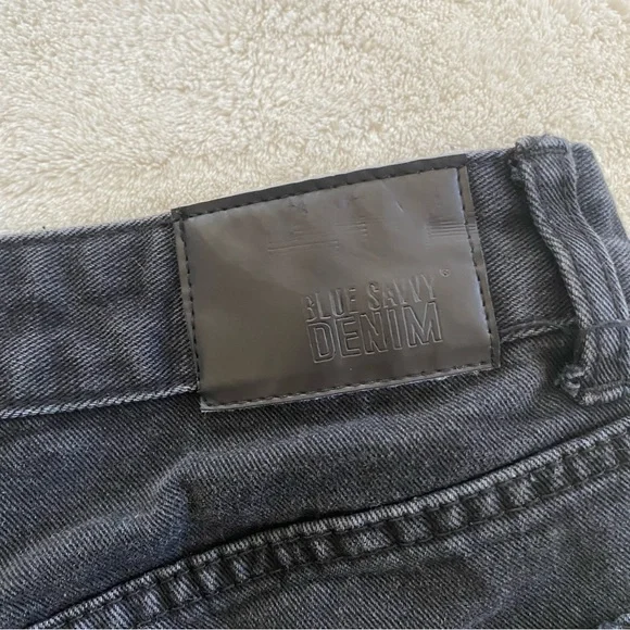 High Waisted Black Jean Shorts - Picture 7 of 11